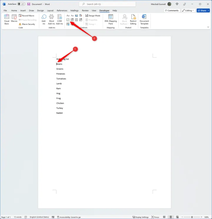 文章:《如何将复选框添加到Microsoft Word文档》_配图