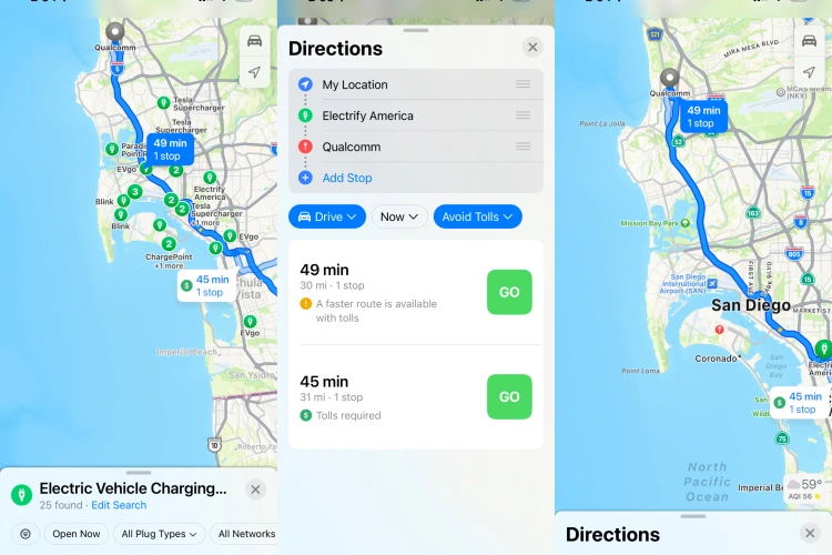 文章:《实时路线：如何使用Apple地图找到电动汽车充电站》_配图1