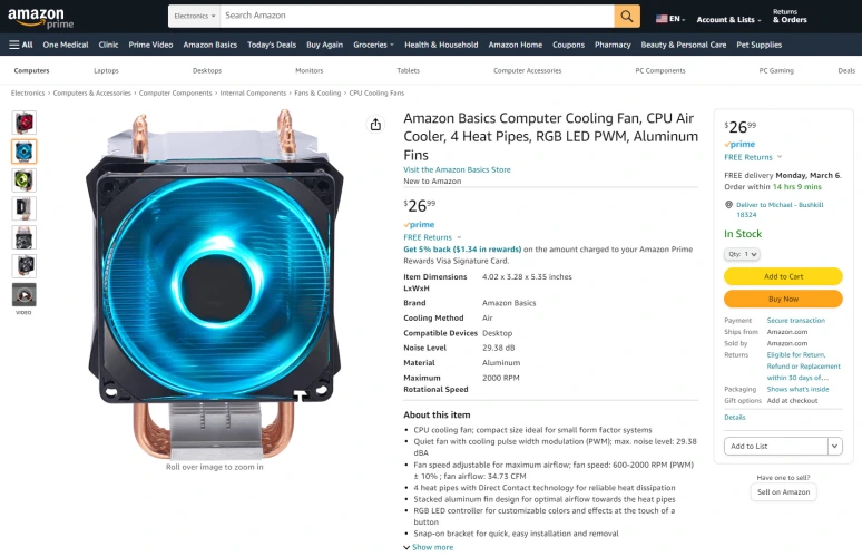 文章:《Amazon Basics House品牌进军PC零部件市场》_配图