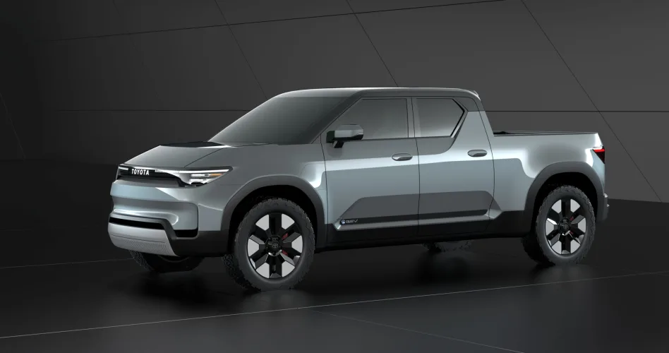 文章:《丰田的下一款电动汽车？新概念包括400英里里程的紧凑型皮卡》_配图