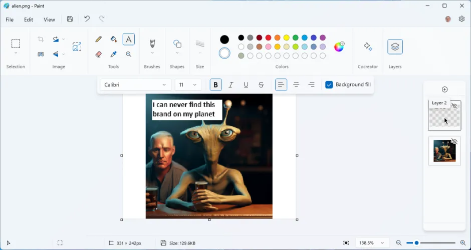 文章:《没有Photoshop吗？如何在Windows 11上的Microsoft Paint中生成AI图像》_配图10