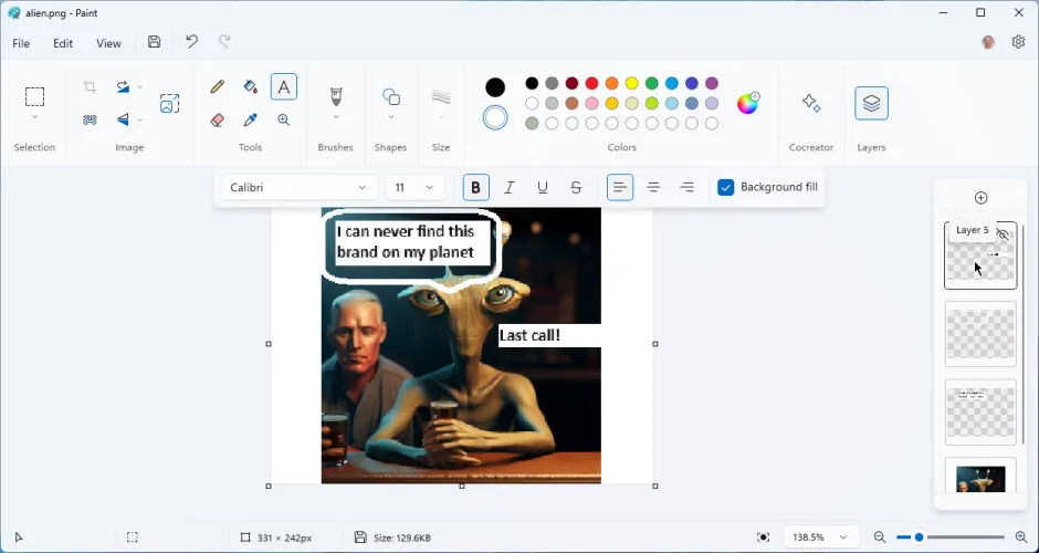 文章:《没有Photoshop吗？如何在Windows 11上的Microsoft Paint中生成AI图像》_配图12