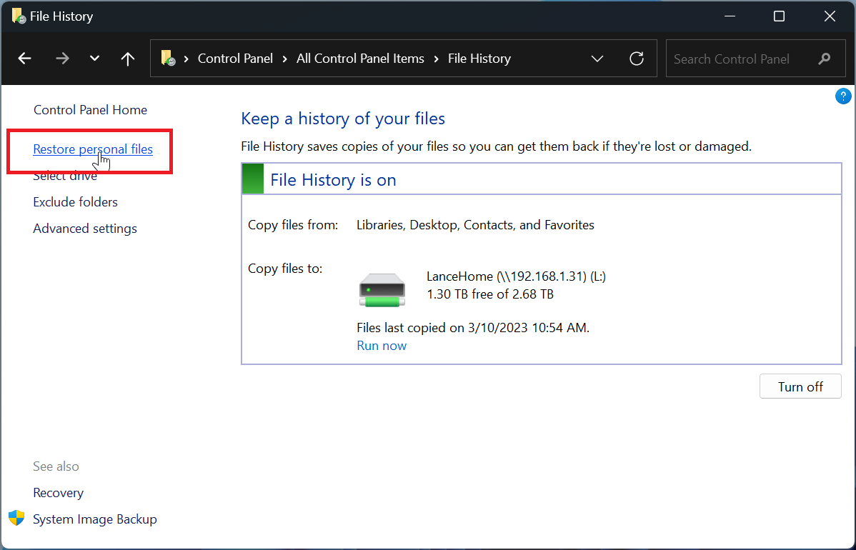 文章:《如何在Windows中备份和恢复您的文件、应用程序和设置》_配图18